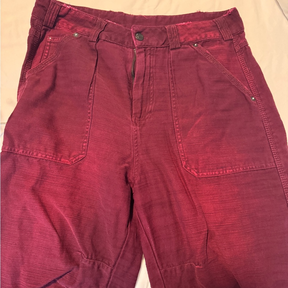 Free people maroon High-Waisted Pants